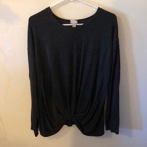 Long sleeve tied top